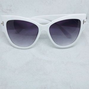 All white oversized sunglasses